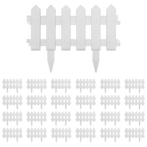 vidaXL Bordas de relvado 25 pcs 10 m PP branco