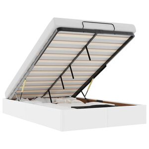 vidaXL Estrutura de cama otomana sem colch&atilde;o 120x190 cm branco