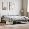 vidaXL Estrutura de cama com cabeceira 120x200 cm metal branco