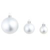 vidaXL Conjunto de bolas de natal 100 pcs 3/4/6 cm prateado