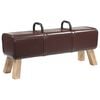 vidaXL banco Marrom Escuro 110 x 30 x 45 cm Couro Verdadeiro