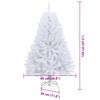 vidaXL &Aacute;rvore de Natal Articulada Artificial Branco 120 cm PVC e A&ccedil;o