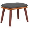 vidaXL Apoio de p&eacute;s 45x29,5x35 cm tecido/couro artificial cinza-escuro