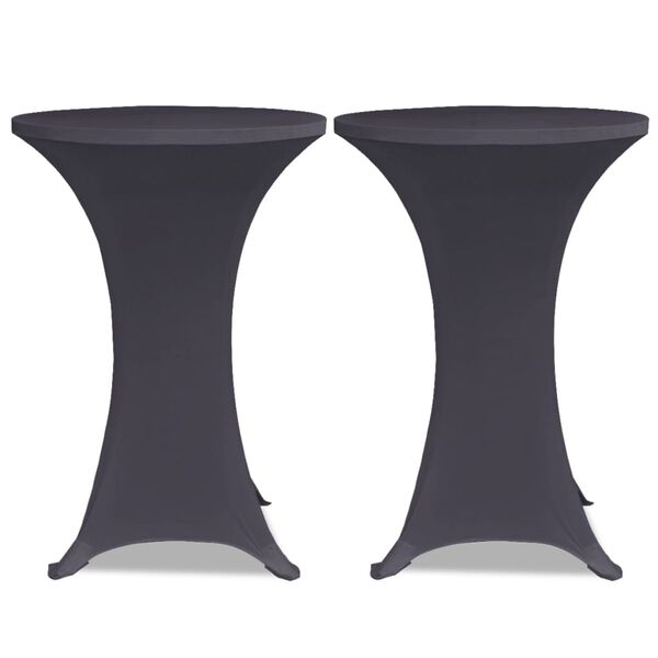 vidaXL Capa extens&iacute;vel para mesa 2 pcs 80 cm antracite
