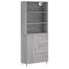 vidaXL Arm&aacute;rio alto 69,5x34x180 cm derivados de madeira sonoma cinza