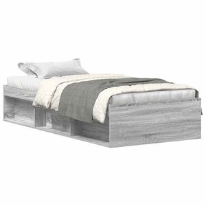 vidaXL Estrutura de cama 90x200 cm cinzento sonoma