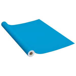vidaXL Autocolante para m&oacute;veis 500x90 cm PVC azul-ciano