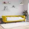 vidaXL Sof&aacute;-cama com colch&atilde;o 90x200 cm veludo amarelo