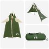 vidaXL Poncho de chuva 2 em 1 com capuz Verde 262 x 126 x 130 cm