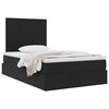 vidaXL Cama com arruma&ccedil;&atilde;o e colch&atilde;o Preto 120 x 190 cm Veludo