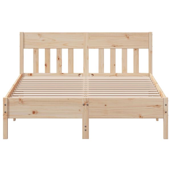 vidaXL Cama sem colch&atilde;o 135x190 cm madeira de pinho maci&ccedil;a