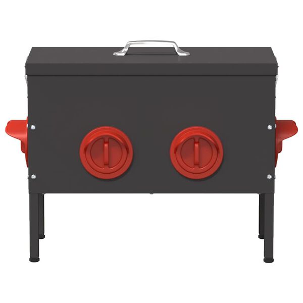 vidaXL Comedouro para galinha Preto 41,5 x 20,5 x 33 cm