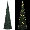 vidaXL &Aacute;rvore Natal pop-up artificial pr&eacute;-iluminada 210 cm verde