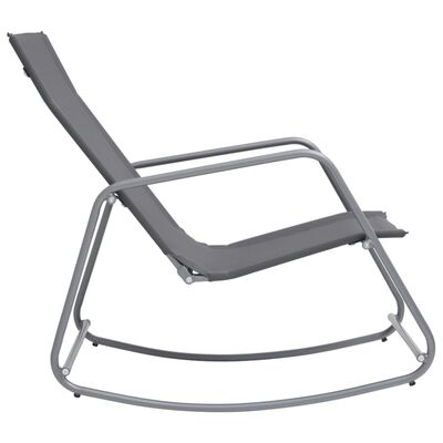 vidaXL Cadeira de baloiço para jardim 95x54x85 cm textilene cinzento
