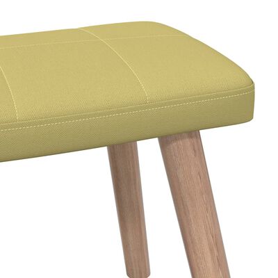 vidaXL Cadeira de descanso com banco tecido verde