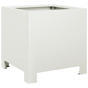 vidaXL Vaso/floreira de jardim 30x30x30 cm a&ccedil;o branco