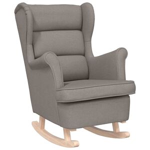vidaXL Cadeira de baloi&ccedil;o 74x90x102 cm tecido cinzento-acastanhado