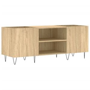 vidaXL Arm&aacute;rio p/ discos 121x38x48cm derivados madeira carvalho sonoma