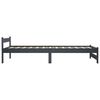 vidaXL Estrutura de cama 100x200 cm pinho maci&ccedil;o cinzento-escuro