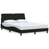 vidaXL Estrutura de cama sem colch&atilde;o 140x190 cm tecido preto