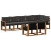 vidaXL Conjunto de Sof&aacute;s para Exterior 8 pcs Natural e Preto