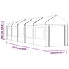 vidaXL Gazebo com telhado 11,15x2,28x2,69 m polietileno branco