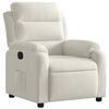 vidaXL Poltrona reclin&aacute;vel veludo cor creme