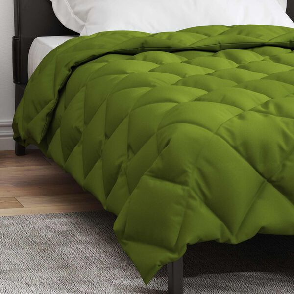 vidaXL Edredom de Inverno Verde 220 x 155 cm Microfibra