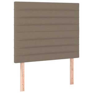 vidaXL Cabeceira Taupe 80x5x118/128 cm Tecido