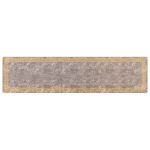 vidaXL Passadeira MARSA Cinzento 100 x 400 cm Poli&eacute;ster e PVC