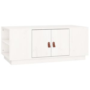 vidaXL Mesa de centro 100x50x41 cm pinho maci&ccedil;o branco