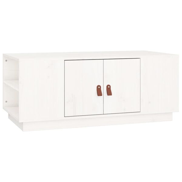vidaXL Mesa de centro 100x50x41 cm pinho maciço branco