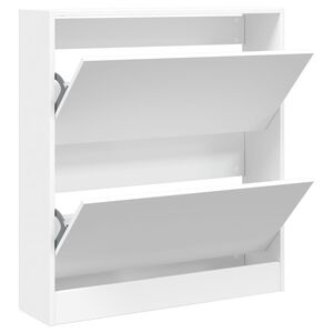 vidaXL Sapateira 80x21x87,5 cm derivados de madeira branco