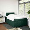 vidaXL Cama boxspring com colch&atilde;o 120x200 cm veludo verde-escuro
