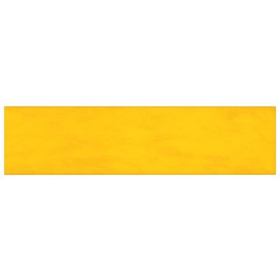vidaXL Painel de parede 12 pcs 60x15 cm veludo 1,08 m² amarelo