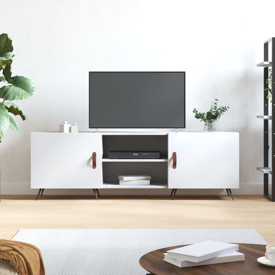 vidaXL Móvel para TV 150x30x50 cm derivados de madeira branco