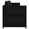 vidaXL 3 pcs conjunto lounge de jardim c/ almofad&otilde;es vime PE preto