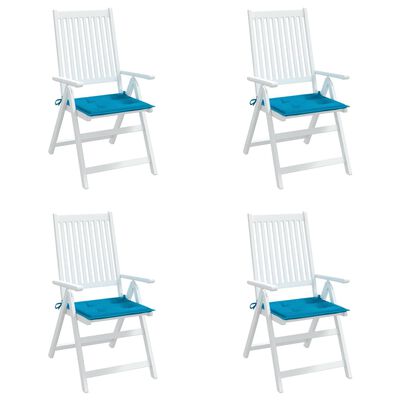 vidaXL Almofadões p/ cadeiras jardim 4pcs 40x40x3 cm oxford azul