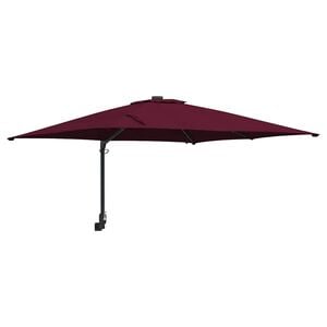 vidaXL Guarda-sol de Jardim Vermelho Bordeaux 248,5 x 247,5 x 160 cm