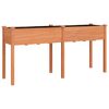 vidaXL Vaso/floreira c/ forro 161x45x76 cm abeto maci&ccedil;o castanho
