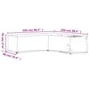 vidaXL Capas p/ mob&iacute;lia jardim forma de L 2 pcs 16 ilh&oacute;s 250x250x70 cm