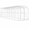 vidaXL Gaiola para Galinha Contra a Parede Prateado 600 x 150 x 215 cm