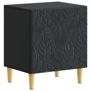 vidaXL Mesa-de-cabeceira Preto 43 x 34,5 x 50 cm Derivados de Madeira