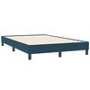 vidaXL Cama com molas/colch&atilde;o 120x210 cm veludo azul-escuro
