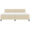 vidaXL Cama Box com cabeceira Manual Creme 200 x 200 cm tecido