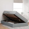 vidaXL Cama com arruma&ccedil;&atilde;o e colch&atilde;o Cinzento-claro 120 x 200 cm