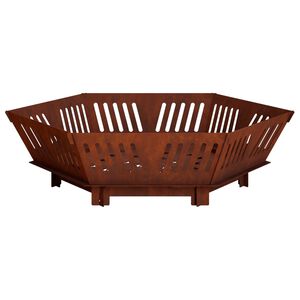 vidaXL Fire Pit Ferro Enferrujado 60 x 60 x 18 cm A&ccedil;o Corten