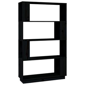 vidaXL Estante/divis&oacute;ria 80x25x132 cm pinho maci&ccedil;o preto