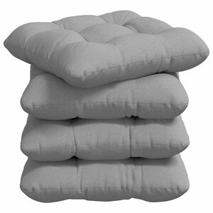 vidaXL Almofadas de Assento 4 unid. Tecido Cinza Nuvem 40 x 40 x 12 cm