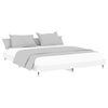 vidaXL Estrutura de cama 200x200 cm derivados madeira branco brilhante
